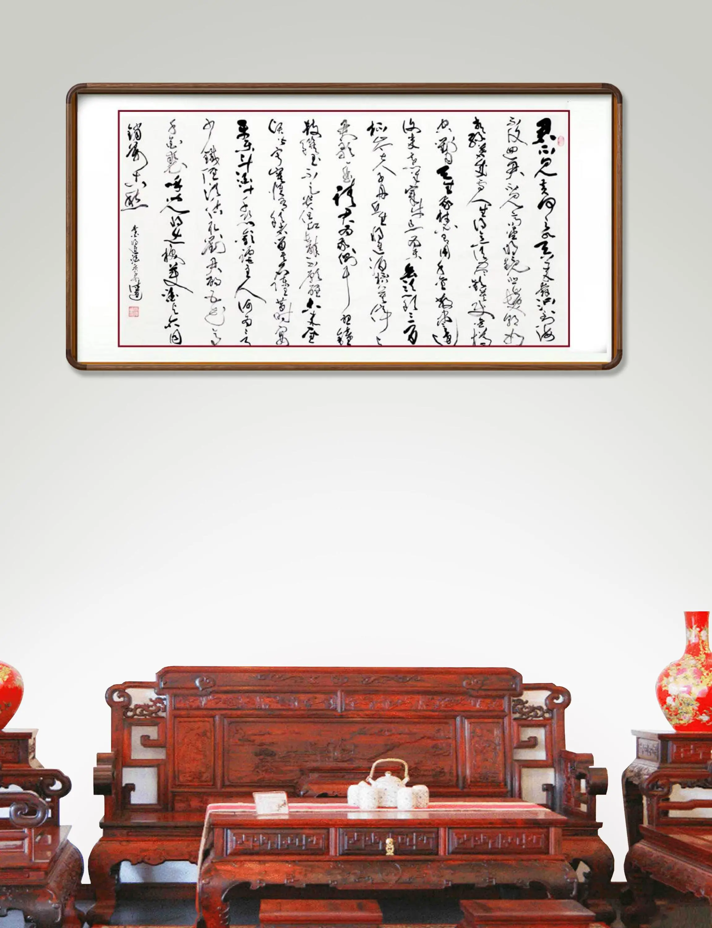 《将进酒》创作可大可小，关键要适合空间布局（书法：张德进）