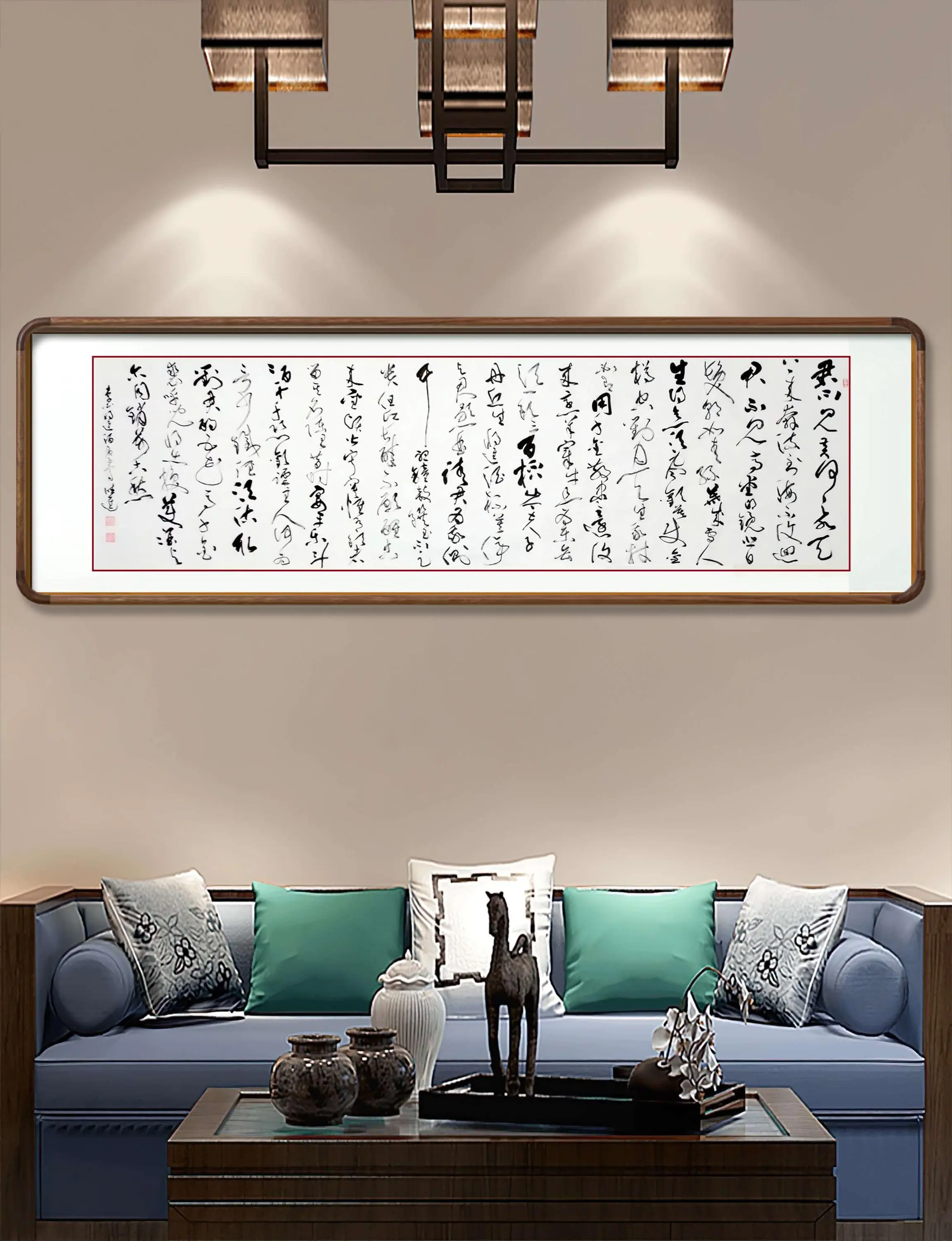 《将进酒》创作可大可小，关键要适合空间布局（书法：张德进）