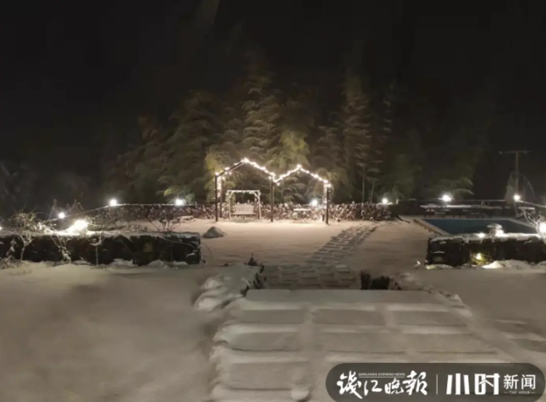 杭州全城雪花飄飄！這裡雪都這麼厚了！西湖邊遊客扎堆，姑娘驚呼“好幸福”