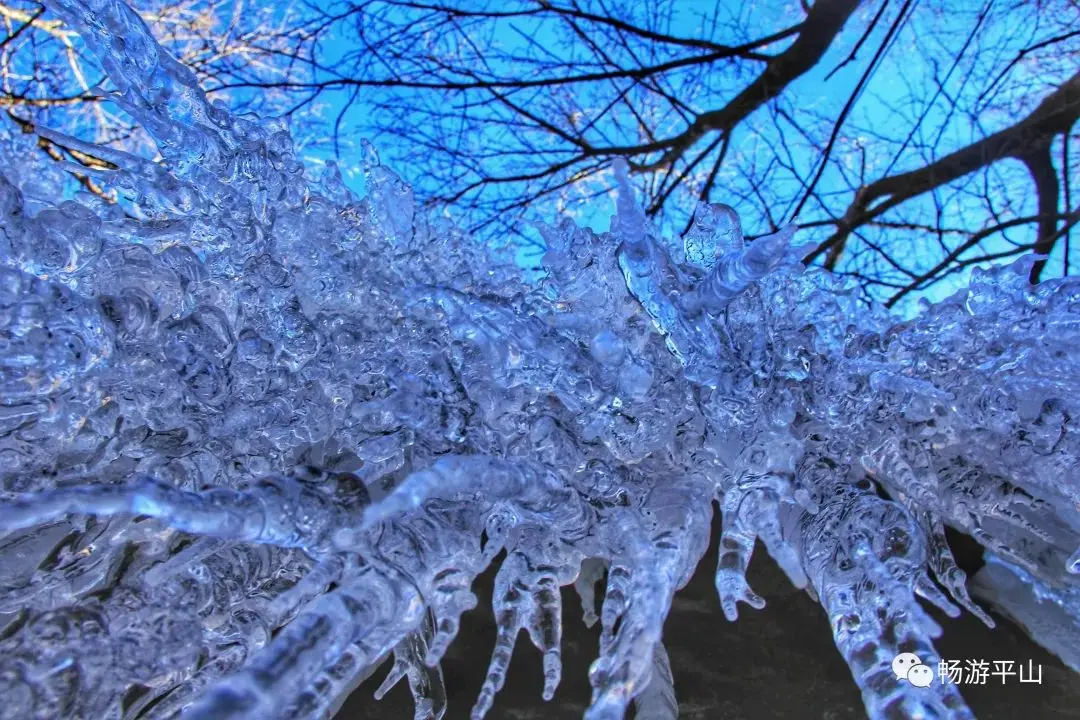 雪花、雾凇、冰瀑、云海、夕阳，让驼梁美成了一幅童话世界
