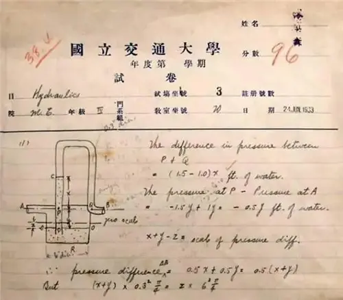 钱学森96分试卷曝光，这字体令现代人膜拜，远胜许多现代书法家