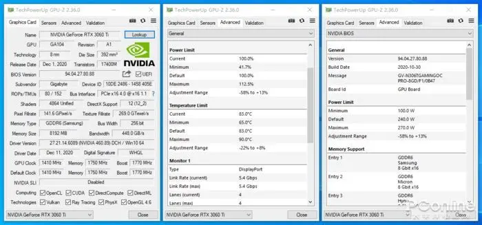 双BIOS有何用？技嘉RTX 3060Ti魔鹰PRO评测