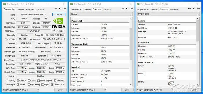 双BIOS有何用？技嘉RTX 3060Ti魔鹰PRO评测