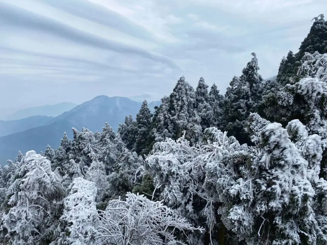 湖南南岳衡山雾凇，从广州出发仅两小时高铁，像天宫一样绝美