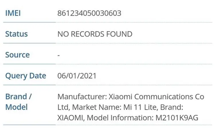 小米11 Lite认证信息曝光，性能有缩水，4250mAh电池