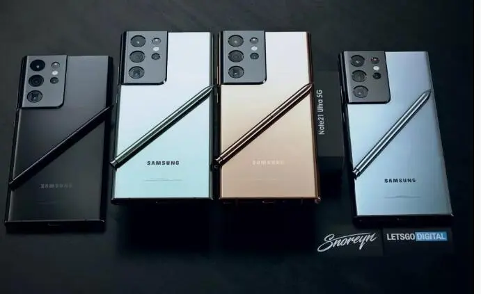 三星Galaxy Note 21 Ultra 渲染图曝光