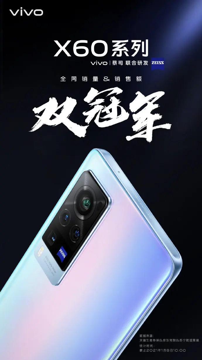 线上线下取得大满贯，开售的vivo X60系列迎来巅峰时刻