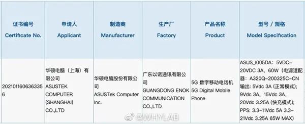 2021最强游戏手机？ROG新机现爆料，续航、外观有所升级