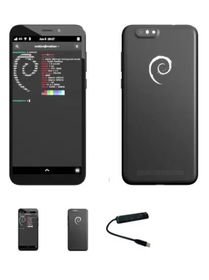 基于 Linux Debian 的智能手机发布，可连接鼠标、键盘、显示器