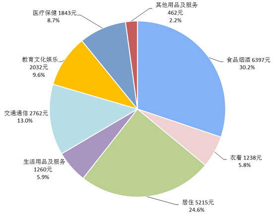 31省份2020年人均消费榜：上海最能花 食品烟酒支出大