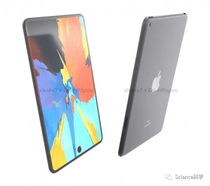 iPadMini6高清渲染图曝光：屏下Touch ID 边框进一步收窄