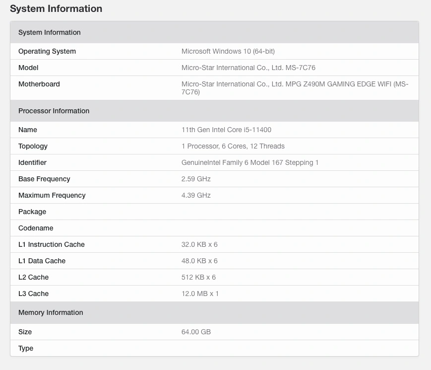 i5-11400现身Geekbench网站 睿频最高可达4.4GHz