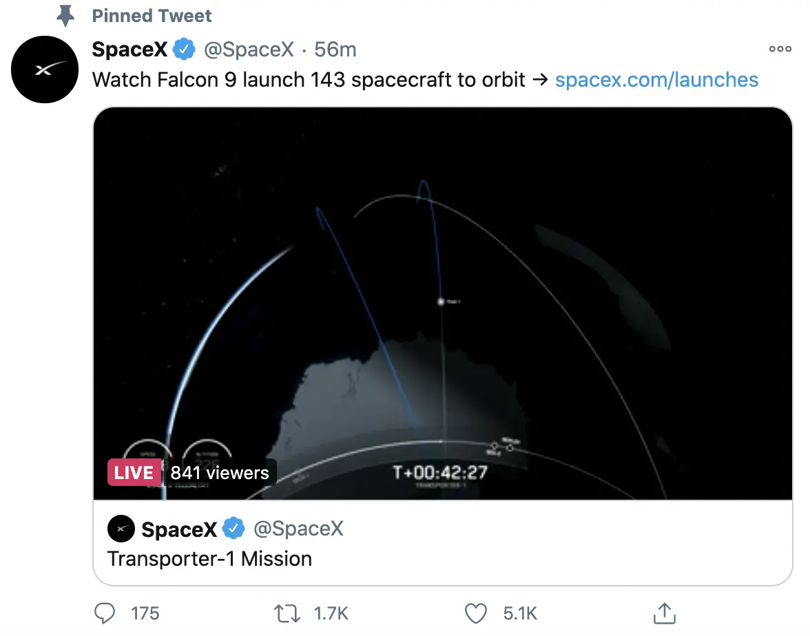 一箭143星！SpaceX成功打破单次发射卫星数量最高纪录