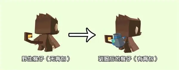 迷你世界：猴子有什么作用？驯服前、驯服后大不同！