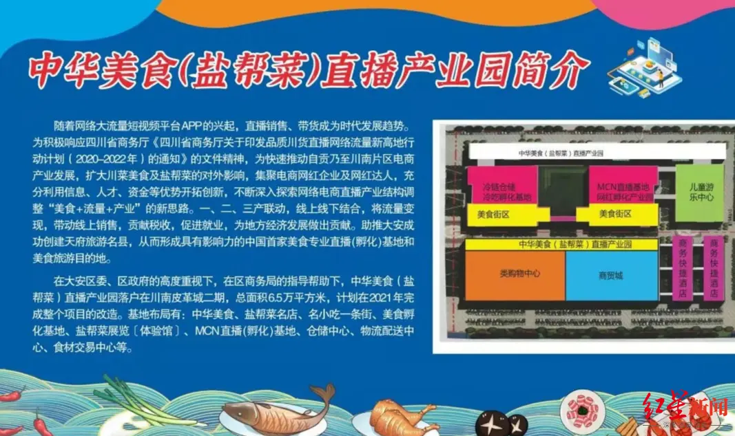 使用面积5万余平方米！自贡打造国内首个美食直播基地，预计10月运营