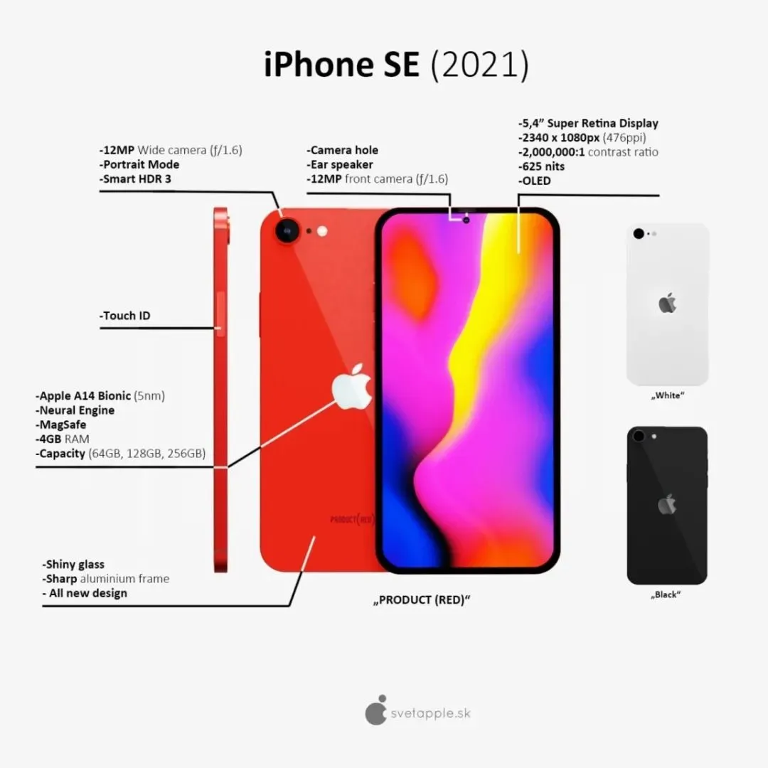 iPhone SE Plus渲染图曝光，中置单孔屏