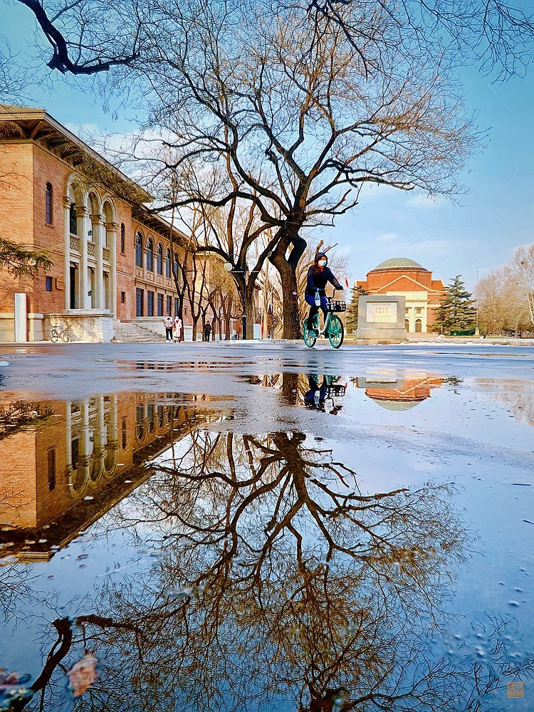 雪后清华，风景很美颜值超高，不输任何国外大学