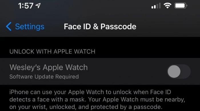 iOS 14.5新增功能：可使用Apple Watch解锁iPhone