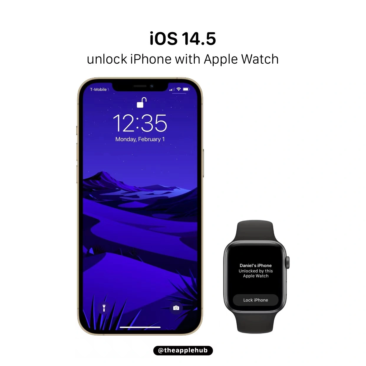 iOS 14.5新增功能：可使用Apple Watch解锁iPhone