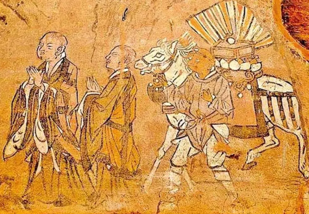 1000年前的一幅取经图，画了一个怪人，此人才是孙悟空