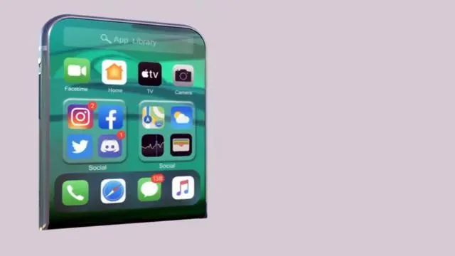 iPhone13概念图：正反双屏幕后置四摄，刘海砍掉机身可伸缩