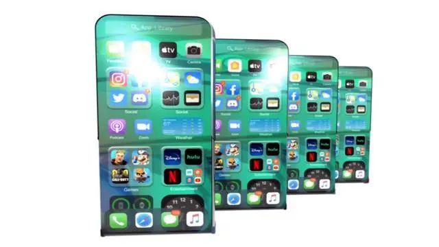 iPhone13概念图：正反双屏幕后置四摄，刘海砍掉机身可伸缩