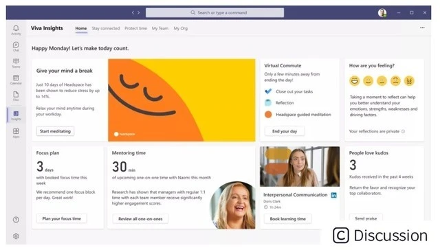 押注远程办公：微软发布 Viva 工作平台