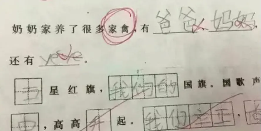 小学生“0分”试卷，老师看了哭笑不得，爸爸气愤地追了3条街