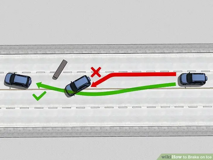 如何在冰上刹车
