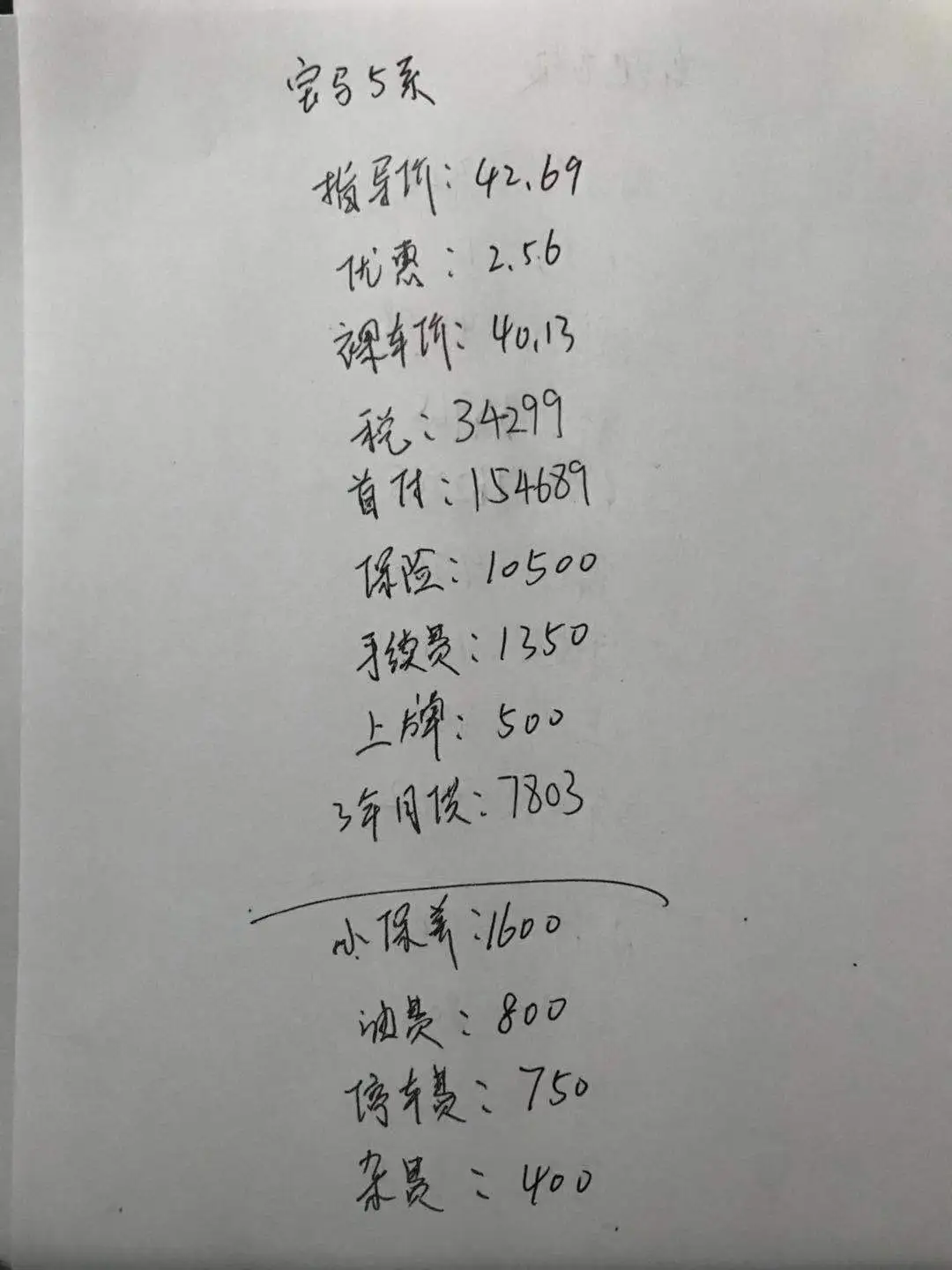 月收入多少开宝马5系合适？