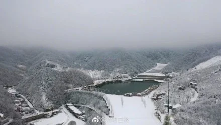 雪后济南九如山好美