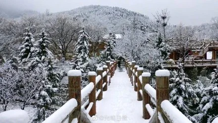 雪后济南九如山好美