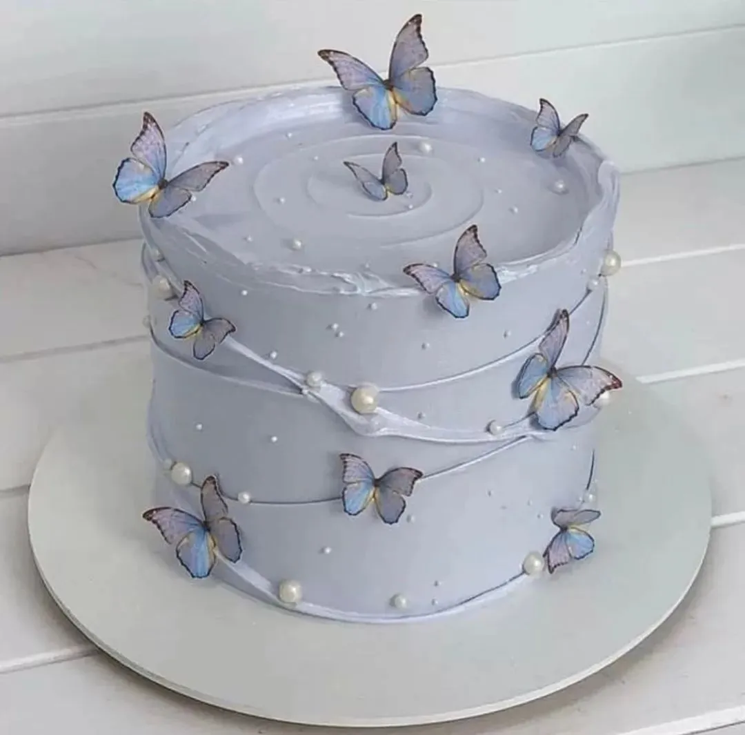 Ins上很火的蝴蝶装饰蛋糕设计，又仙又高级，简单又出效果，是不是很想学？