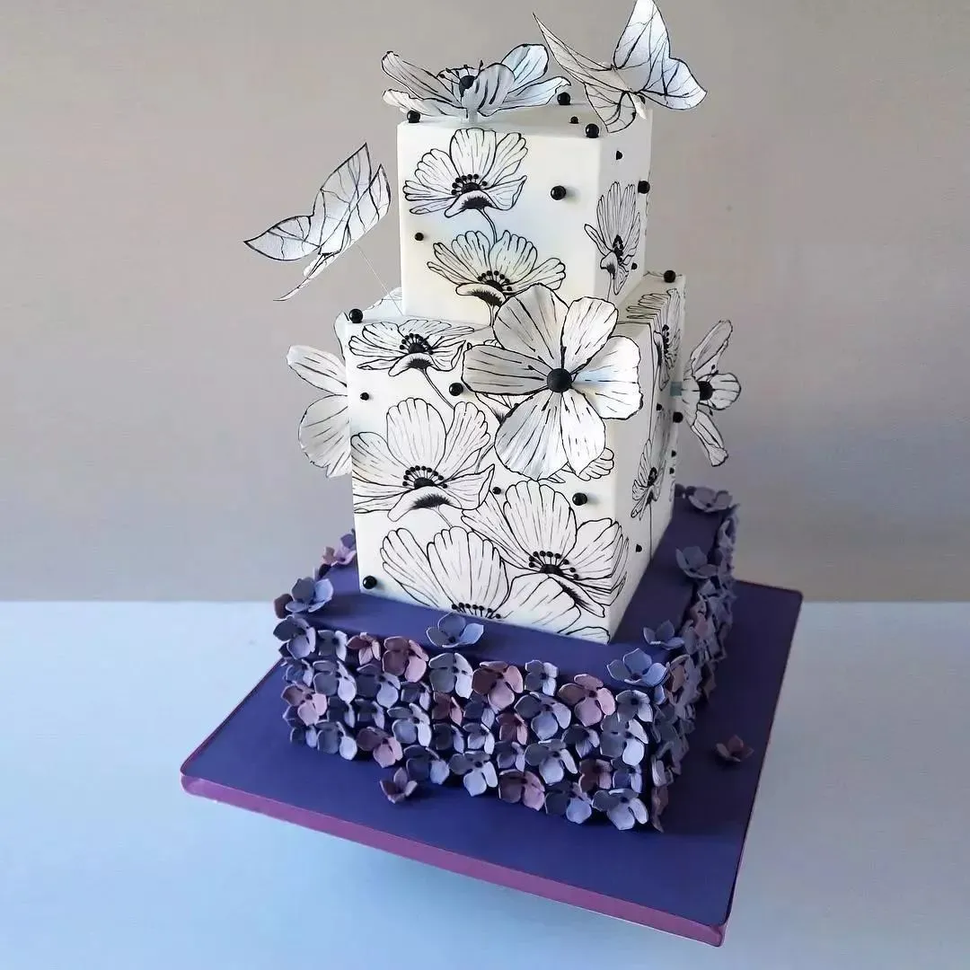 Ins上很火的蝴蝶装饰蛋糕设计，又仙又高级，简单又出效果，是不是很想学？